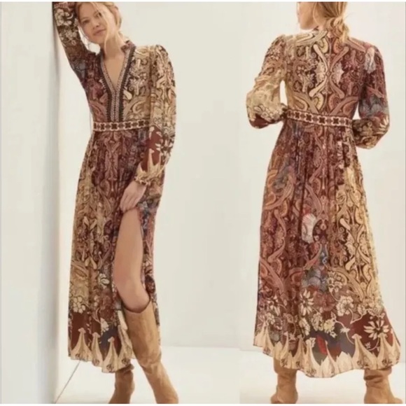Anthropologie Dresses & Skirts - EUC Anthropologie Bhanuni By Jyoti Flirak Contrast Ronika Maxi Dress